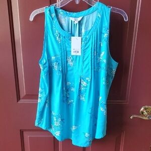 Croft & Barrow Blue Blouse Elegant Top